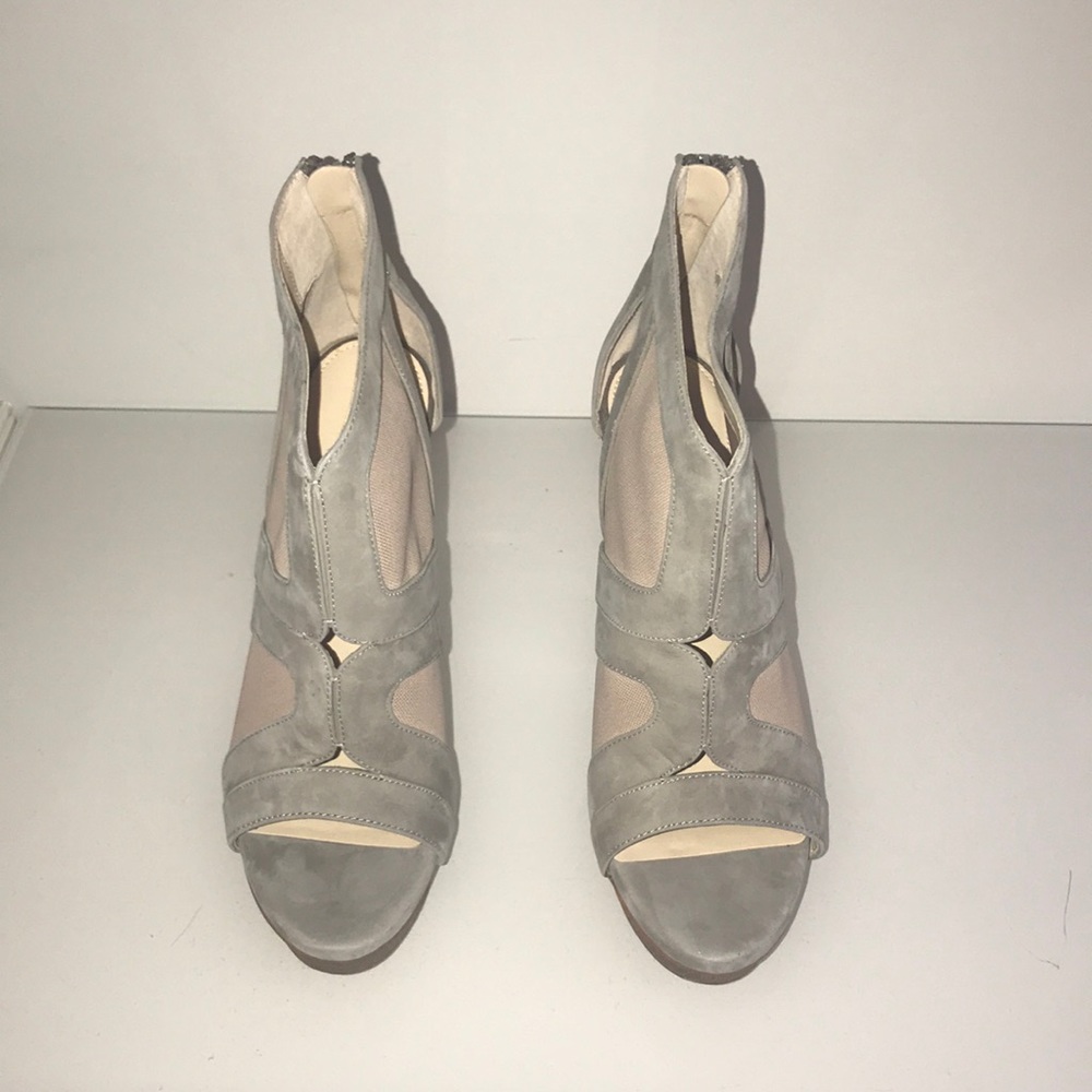 Calvin Klein Grey Suede and Mesh Booties